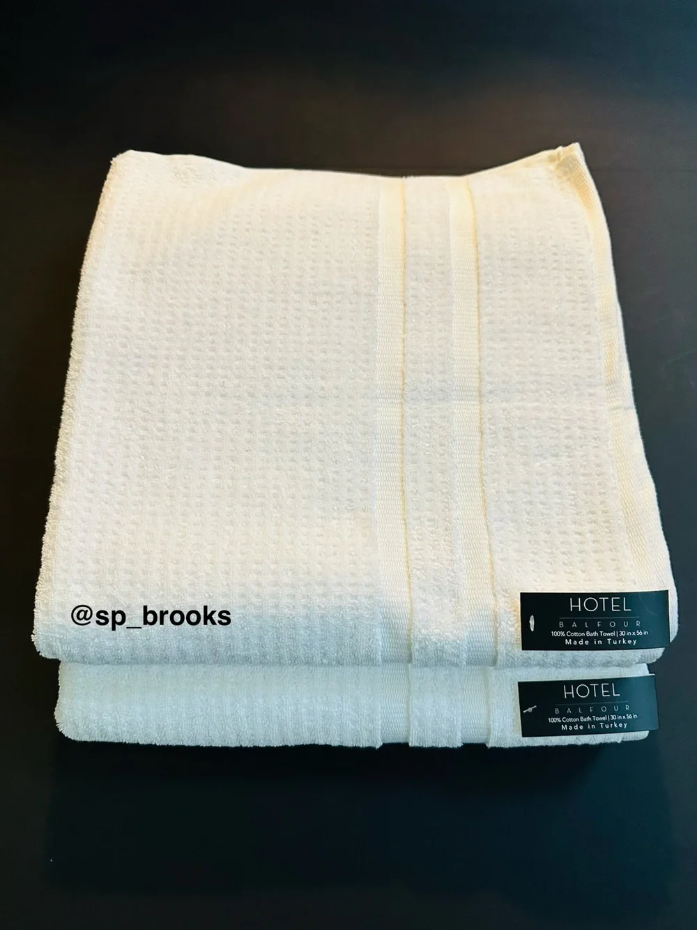 🎁8PC Hotel Balfour Bath Towels White Waffle Made in Turkey Soft Cotton Towels